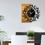 Wallity Wooden Clock 26 Nogal y Negro